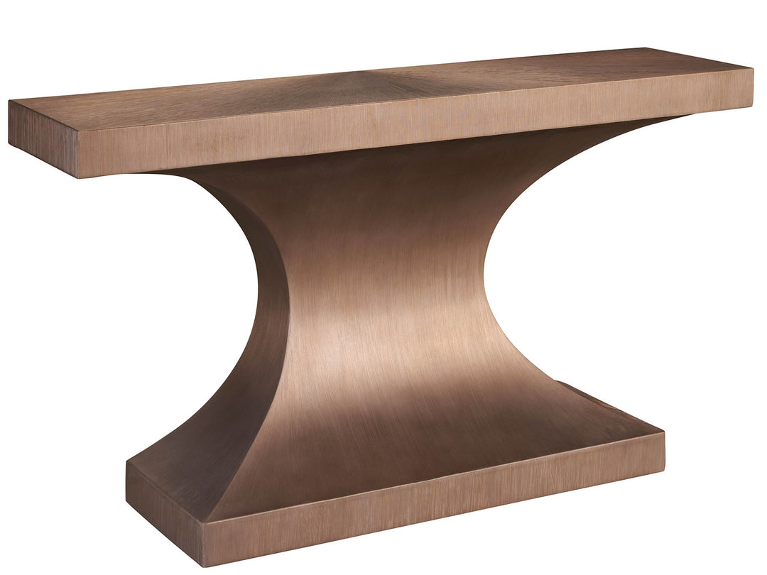 American Home Furniture Universal Furniture Leander Console Table Aged Brass 