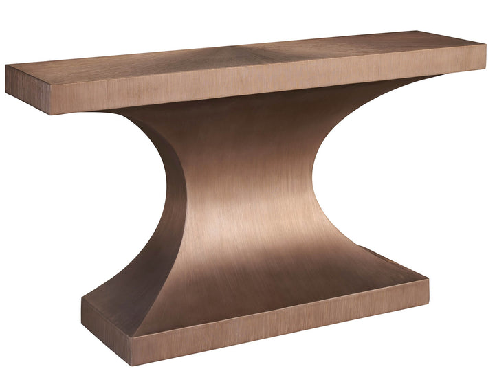 American Home Furniture Universal Furniture Leander Console Table Aged Brass 