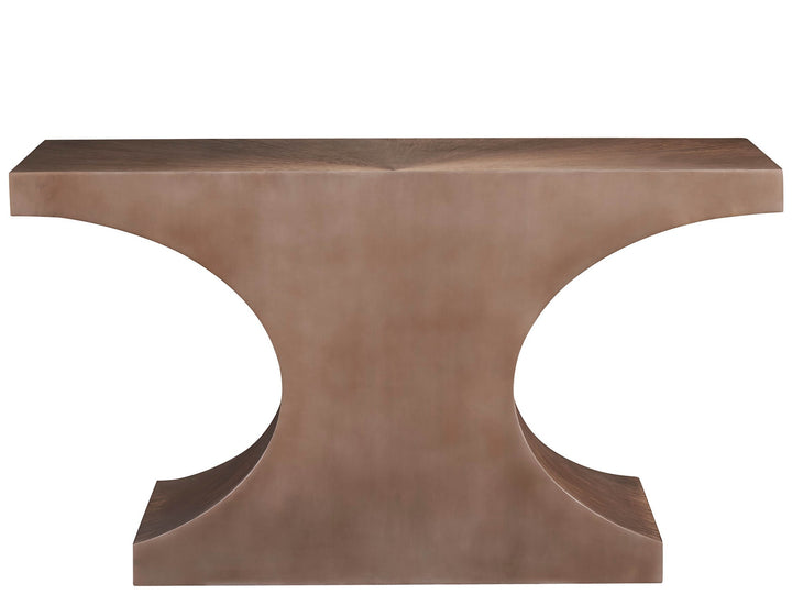 American Home Furniture Universal Furniture Leander Console Table Aged Brass 