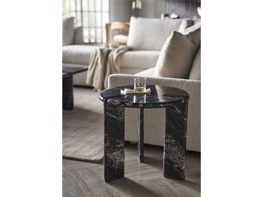 American Home Furniture Universal Furniture Magnus End Table Golden Portoro Marble