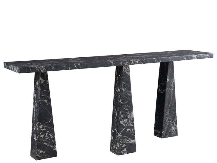 American Home Furniture Universal Furniture Spectrum Sofa Table Golden Portoro Marble