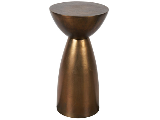 American Home Furniture Universal Furniture Elemental Side Table Burnished Brass
