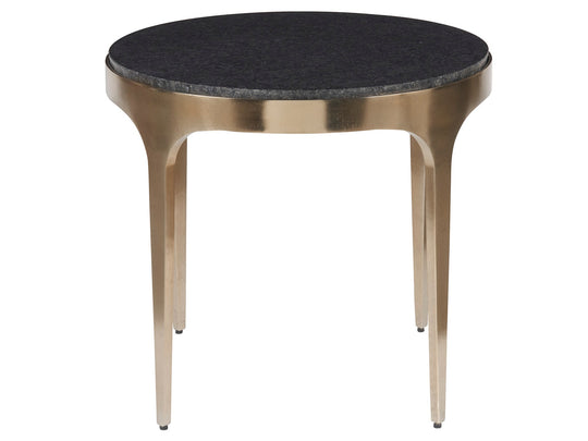 American Home Furniture Universal Furniture Scarlett End Table Black Granite/Antique Champagne