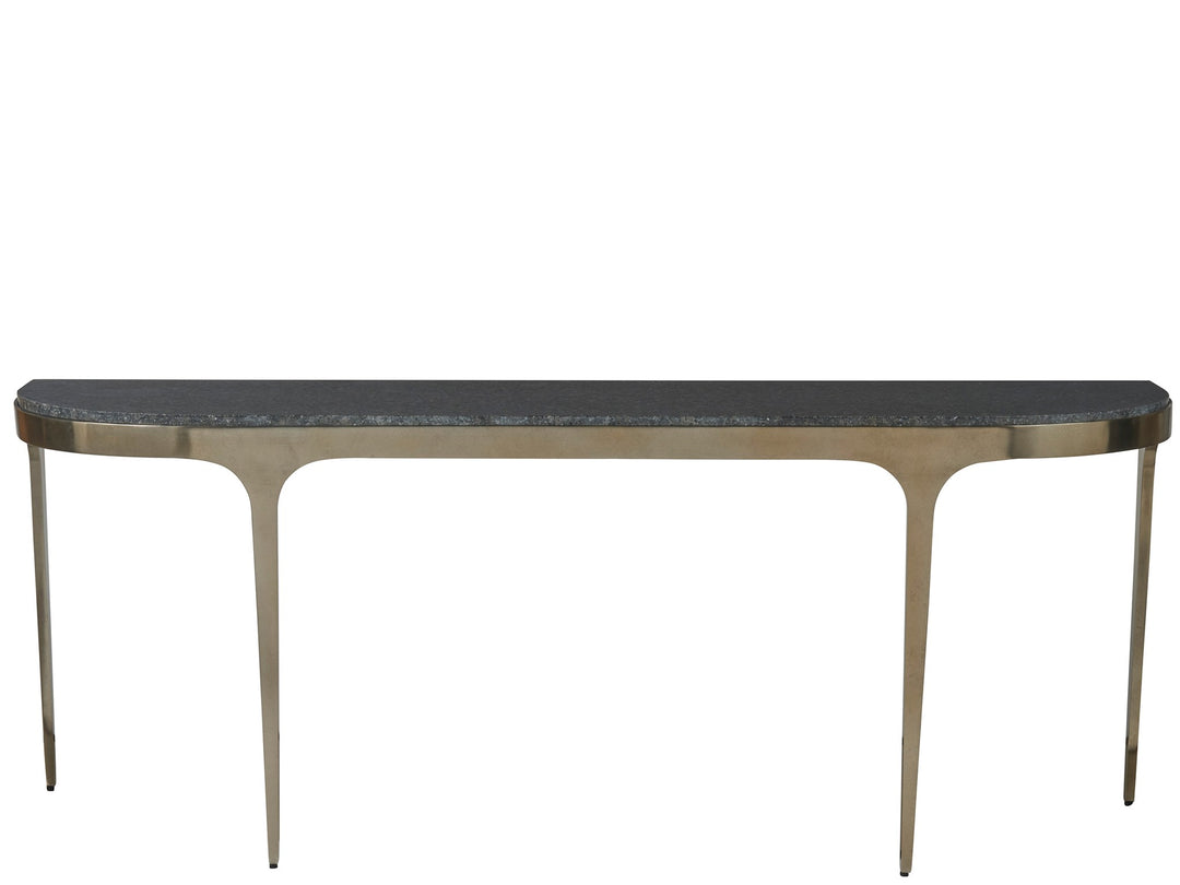 American Home Furniture Universal Furniture Scarlett Console Table Black Granite/Antique Champagne