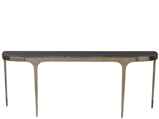 American Home Furniture Universal Furniture Scarlett Console Table Black Granite/Antique Champagne
