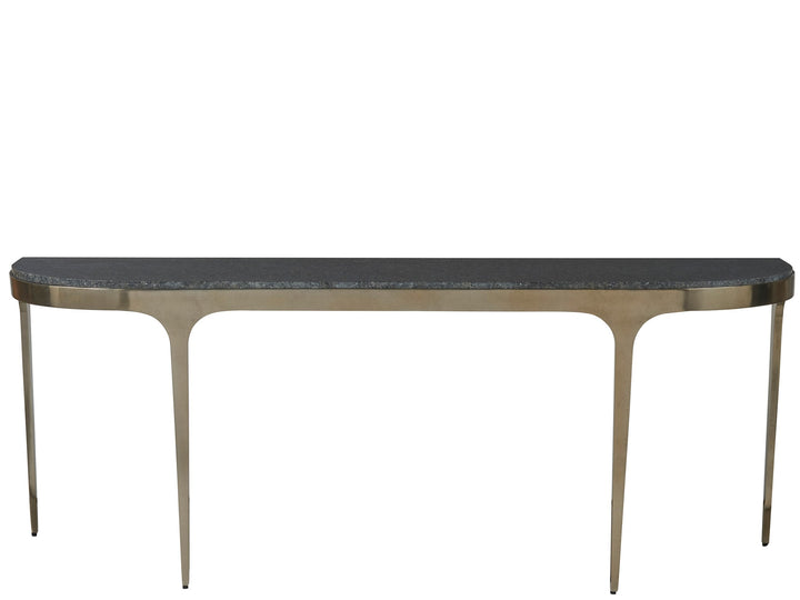 American Home Furniture Universal Furniture Scarlett Console Table Black Granite/Antique Champagne