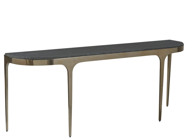 American Home Furniture Universal Furniture Scarlett Console Table Black Granite/Antique Champagne