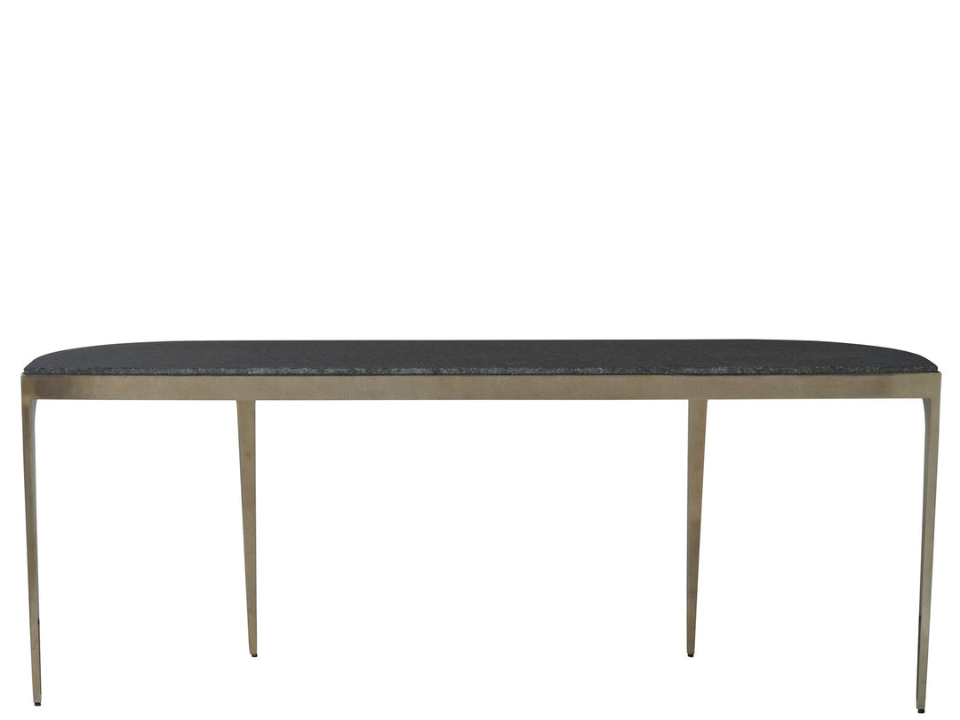 American Home Furniture Universal Furniture Scarlett Console Table Black Granite/Antique Champagne