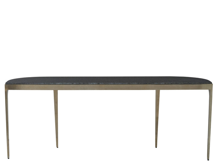 American Home Furniture Universal Furniture Scarlett Console Table Black Granite/Antique Champagne
