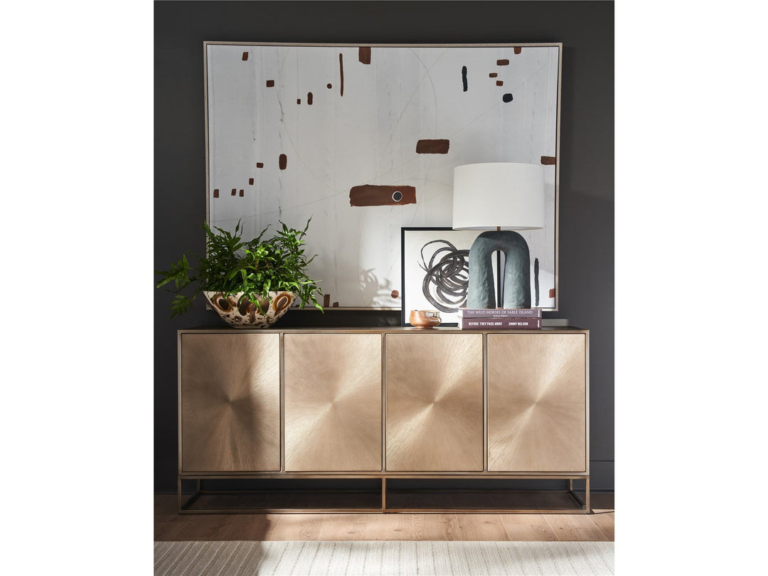 American Home Furniture Universal Furniture Fusion Credenza Aged Brass