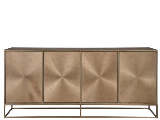 American Home Furniture Universal Furniture Fusion Credenza Aged Brass