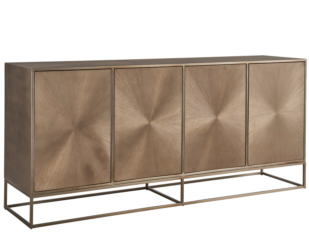 American Home Furniture Universal Furniture Fusion Credenza Aged Brass