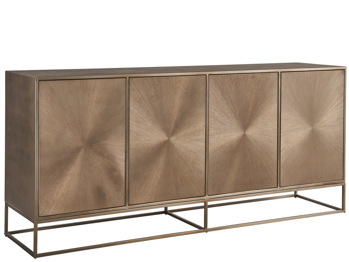 American Home Furniture Universal Furniture Fusion Credenza Aged Brass