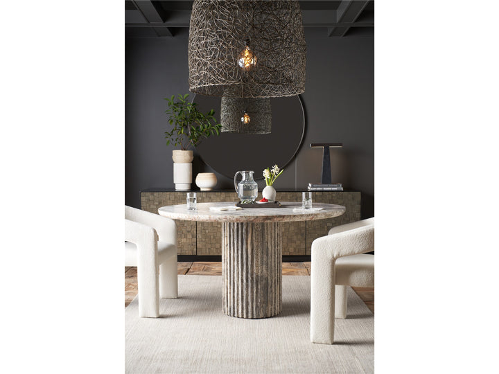 American Home Furniture Universal Furniture Meadow Dining Table White Travertine