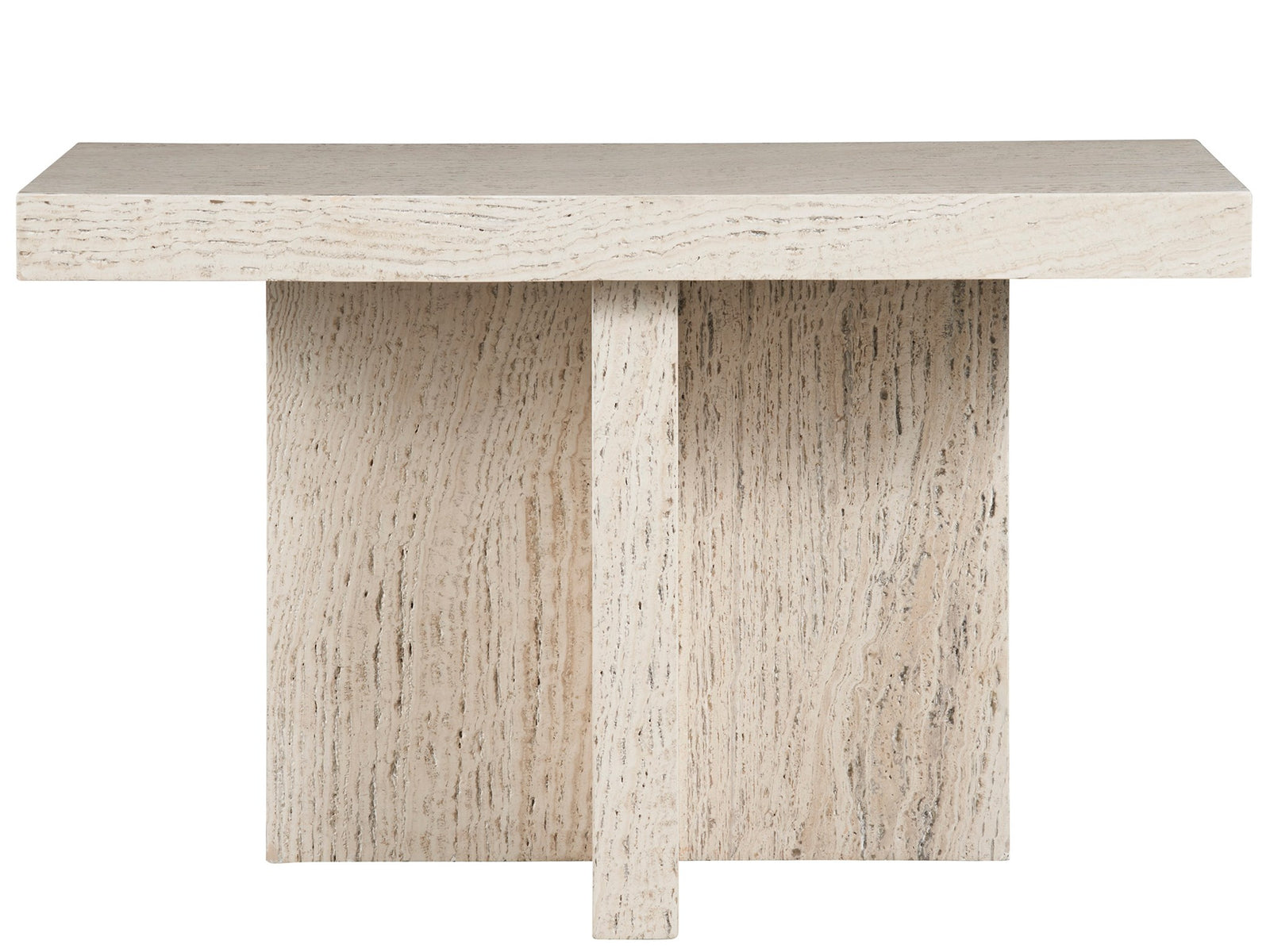 American Home Furniture Universal Furniture Daxton Console Table White Travertine