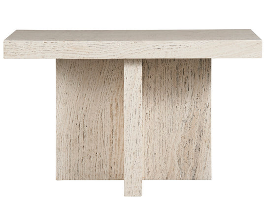 American Home Furniture Universal Furniture Daxton Console Table White Travertine