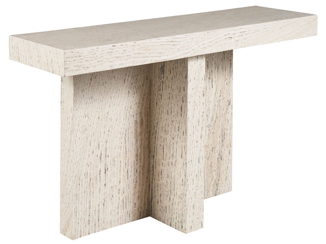 American Home Furniture Universal Furniture Daxton Console Table White Travertine