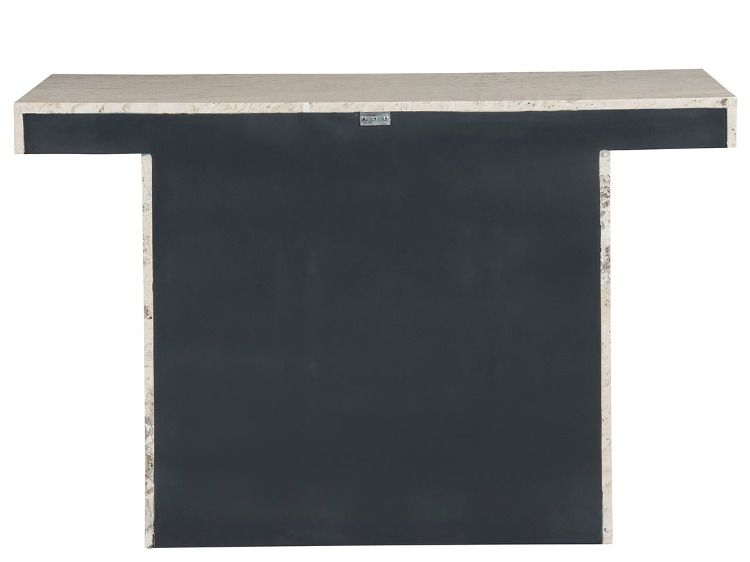 American Home Furniture Universal Furniture Daxton Console Table White Travertine