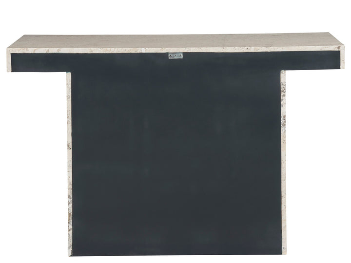 American Home Furniture Universal Furniture Daxton Console Table White Travertine