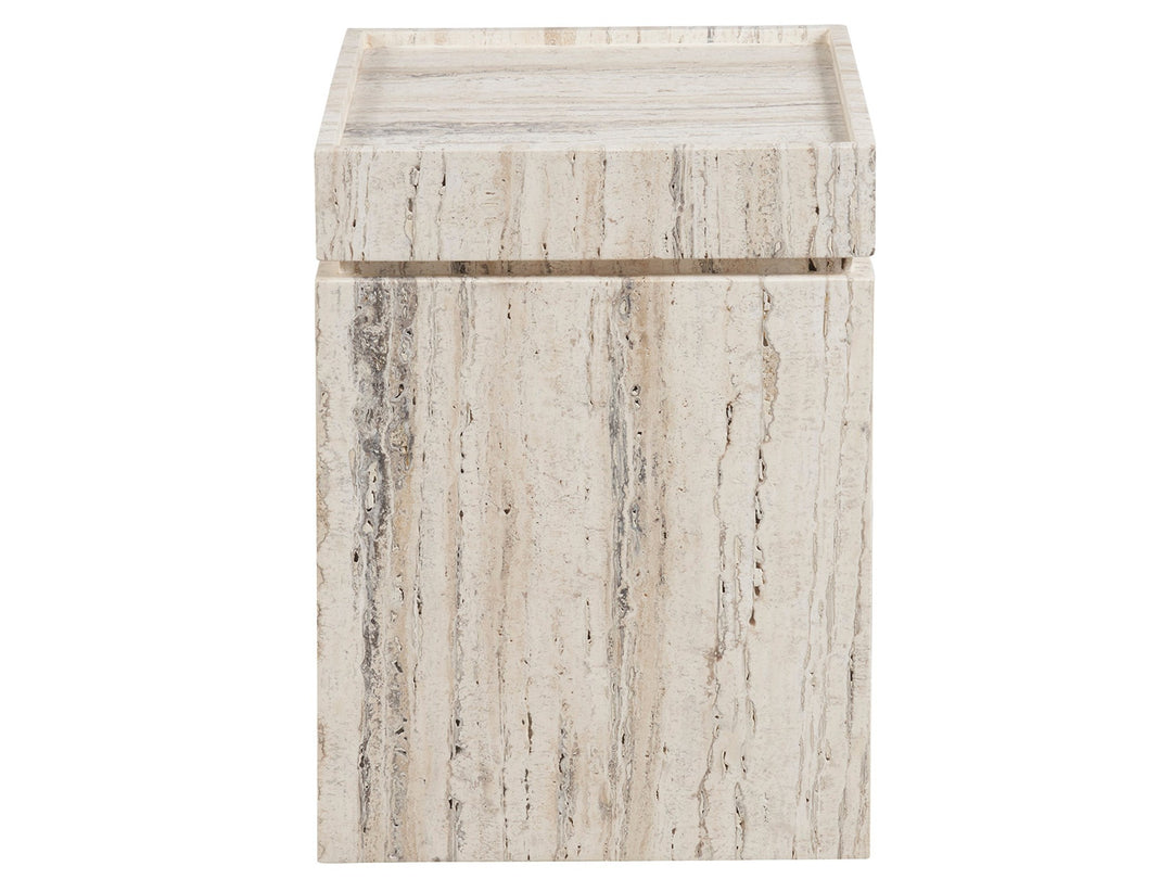 American Home Furniture Universal Furniture Daxton Accent Table White Travertine