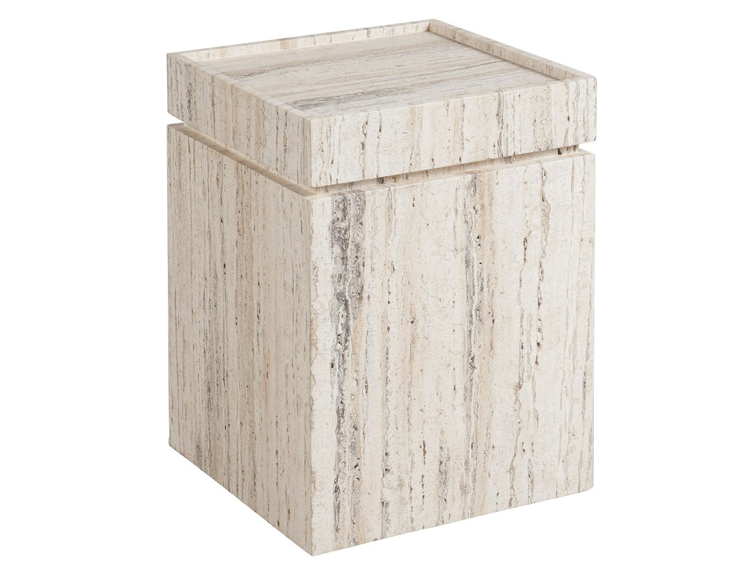 American Home Furniture Universal Furniture Daxton Accent Table White Travertine