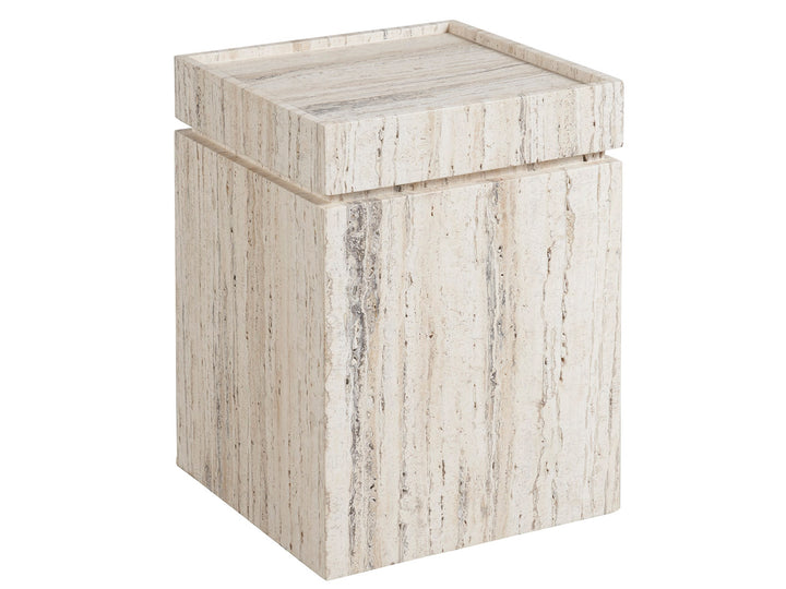 American Home Furniture Universal Furniture Daxton Accent Table White Travertine