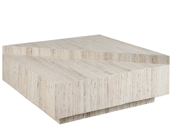 American Home Furniture Universal Furniture Daxton Cocktail Table White Travertine