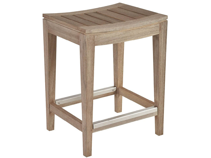 American Home Furniture Universal Furniture Saratoga Counter Stool - Set of 2 Warm Weathered Teak