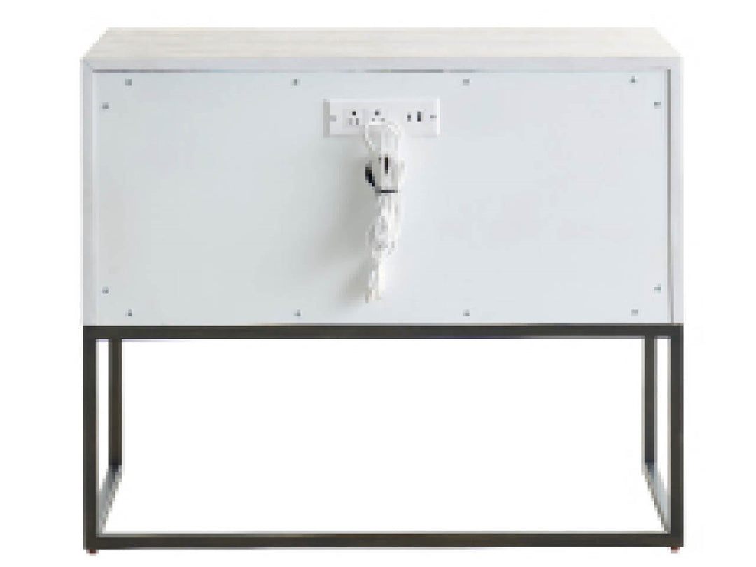 American Home Furniture Universal Furniture River Rock Metal Base Nightstand River Rock