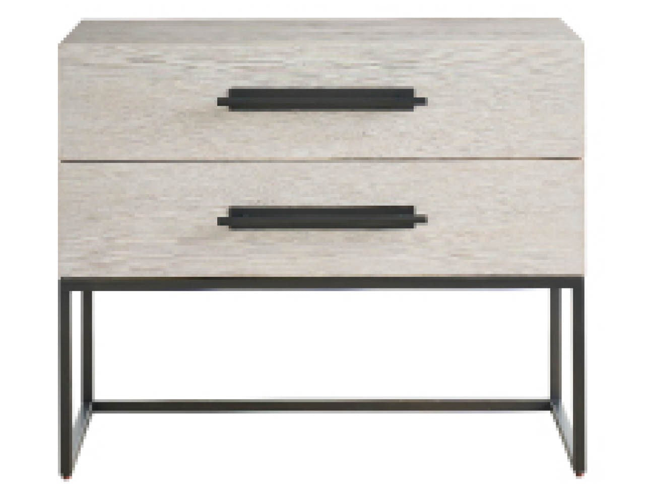 American Home Furniture Universal Furniture River Rock Metal Base Nightstand River Rock