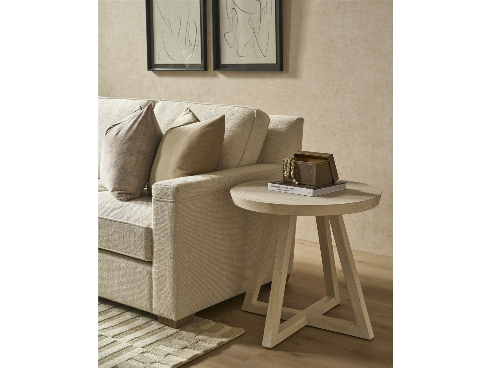 American Home Furniture Universal Furniture River Rock Round Side Table River Rock
