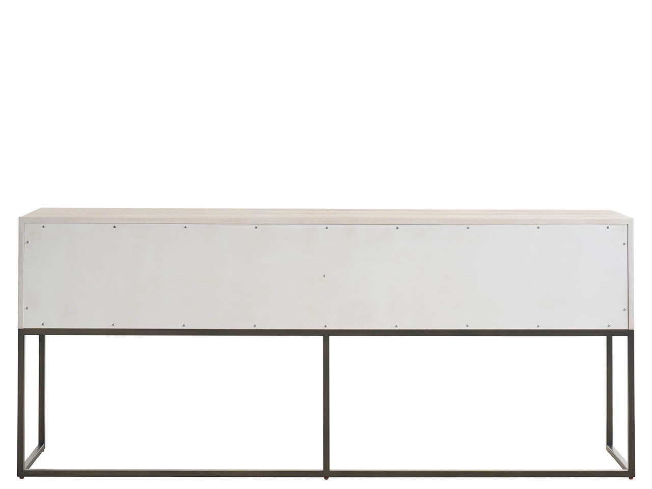 American Home Furniture Universal Furniture River Rock Metal Base Console River Rock
