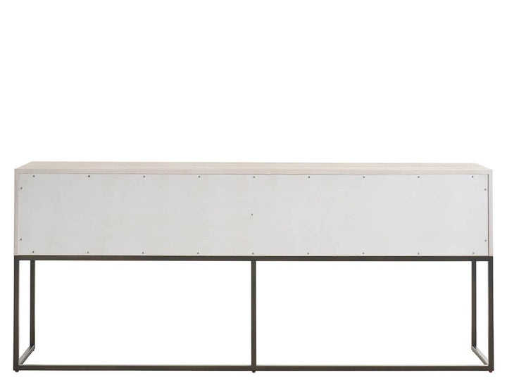 American Home Furniture Universal Furniture River Rock Metal Base Console River Rock