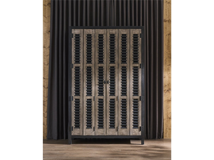 American Home Furniture Universal Furniture Dwell Bar Cabinet Basalt/Boulder
