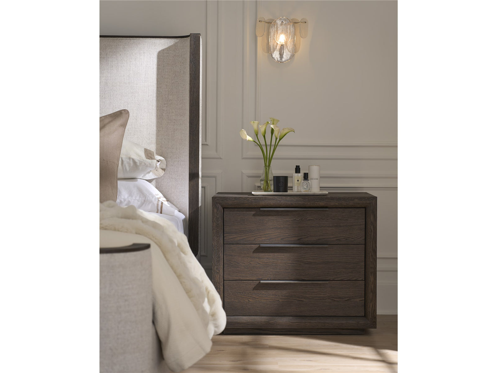 American Home Furniture Universal Furniture Sable Plinth Nightstand Sable