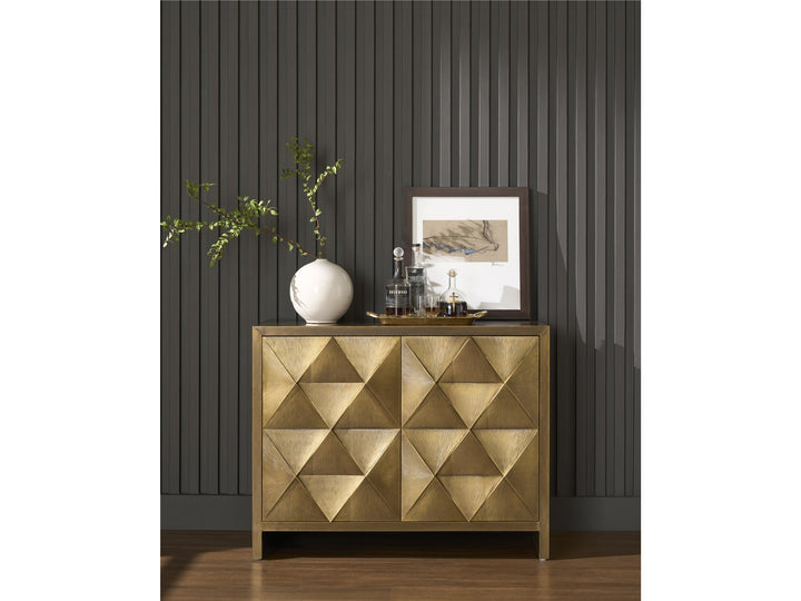 American Home Furniture Universal Furniture Origami Hall Chest Aged Gold