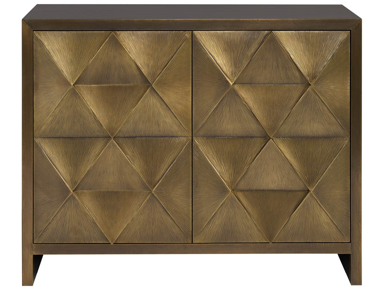 American Home Furniture Universal Furniture Origami Hall Chest Aged Gold