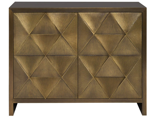 American Home Furniture Universal Furniture Origami Hall Chest Aged Gold