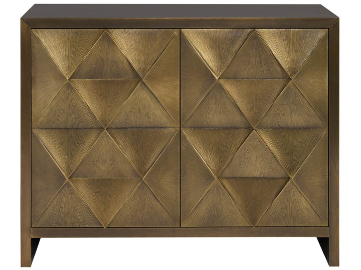 American Home Furniture Universal Furniture Origami Hall Chest Aged Gold