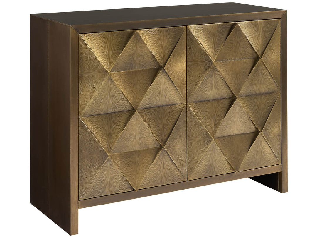 American Home Furniture Universal Furniture Origami Hall Chest Aged Gold