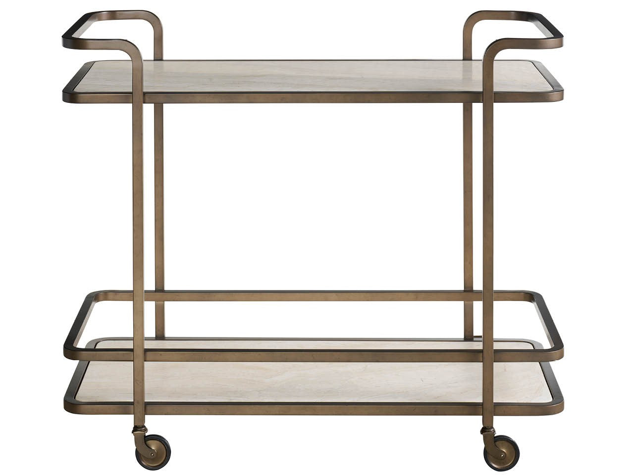 American Home Furniture Universal Furniture Aged Gold Bar Cart Aged Gold