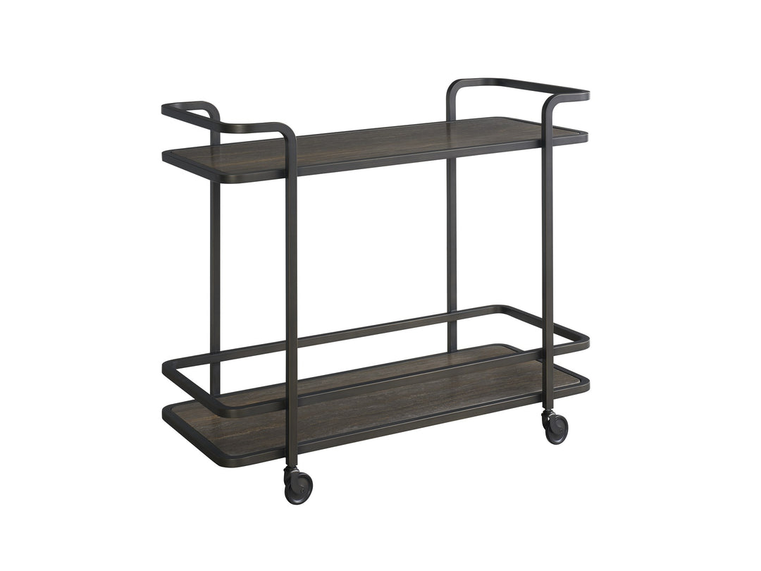American Home Furniture Universal Furniture Smoked Bronze Bar Cart Smoked Bronze