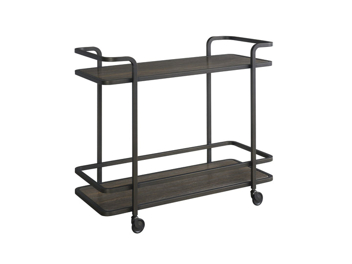 American Home Furniture Universal Furniture Smoked Bronze Bar Cart Smoked Bronze