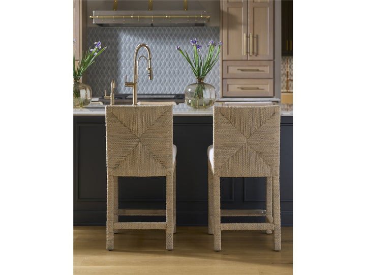 American Home Furniture Universal Furniture Abaca Counter Chair - Set of 2 Natural Oak
