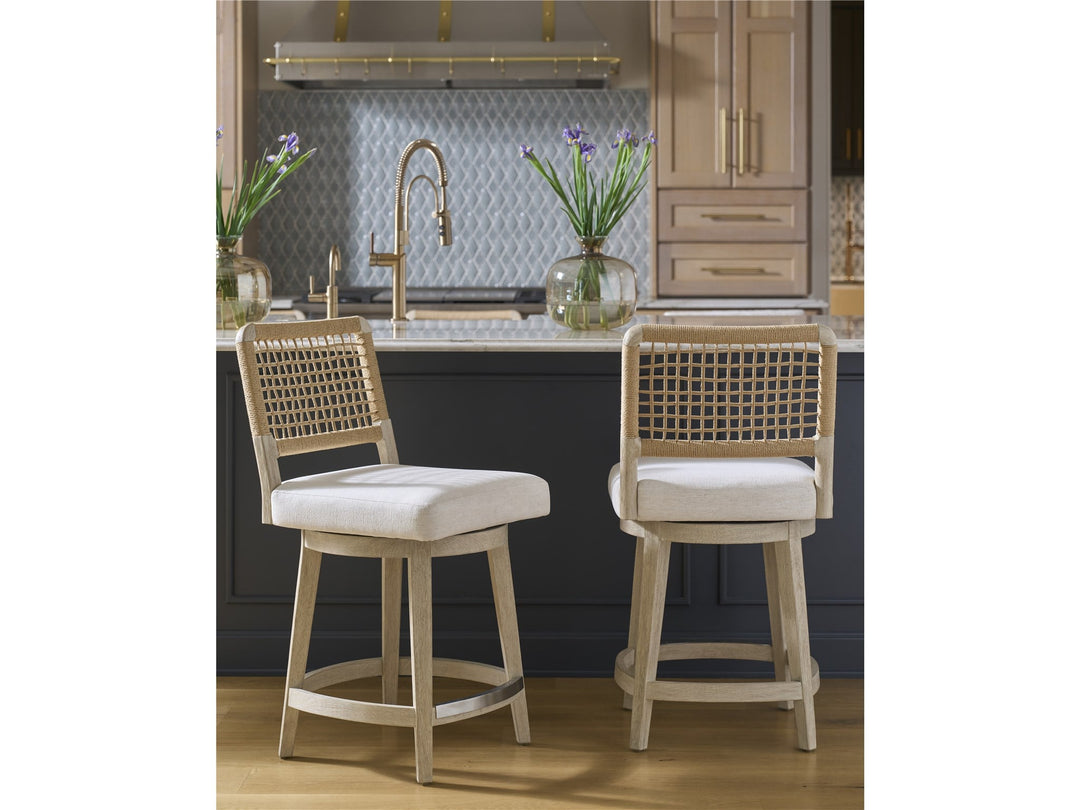 American Home Furniture Universal Furniture Dockside Swivel Counter Stool White Pine