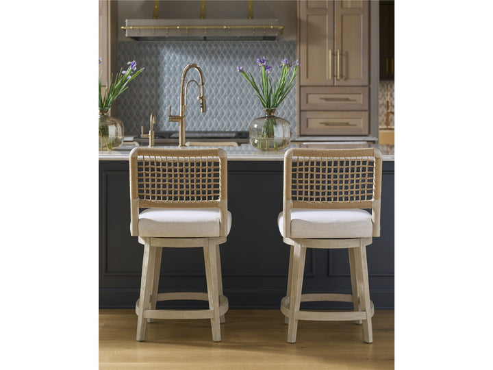 American Home Furniture Universal Furniture Dockside Swivel Counter Stool White Pine