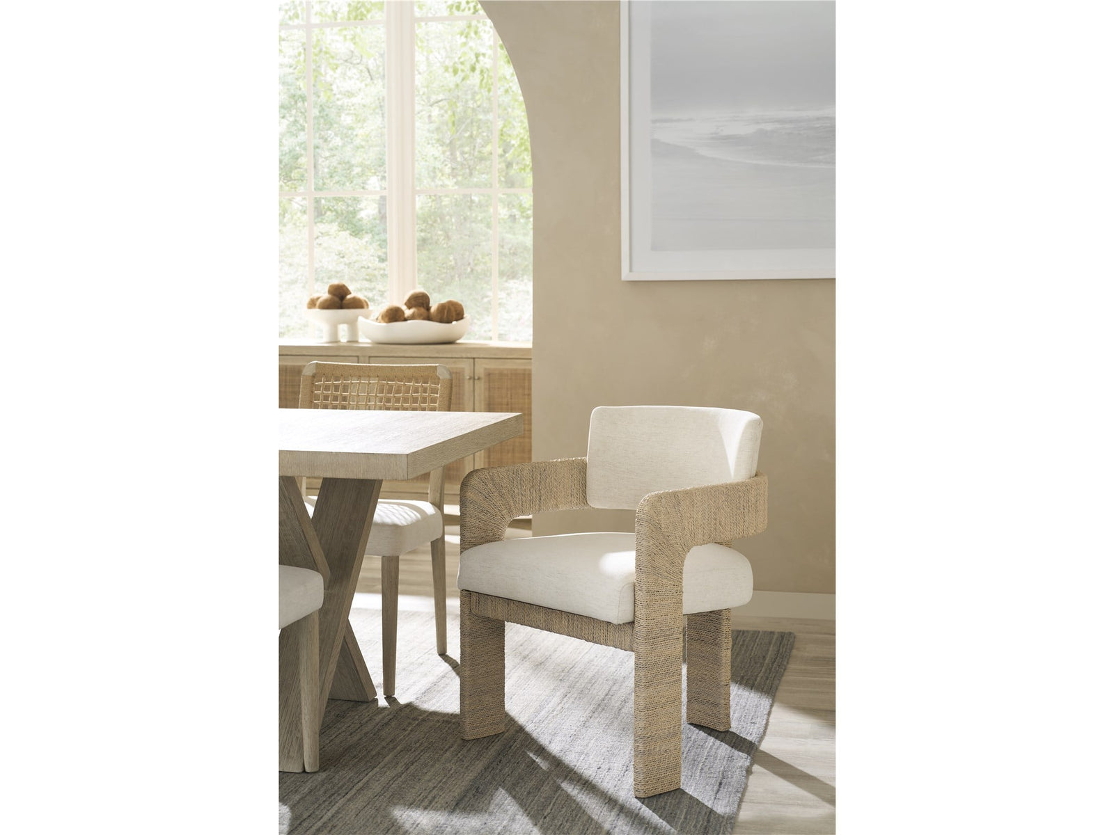 American Home Furniture Universal Furniture Abaca Arm Chair - Set of 2 Natural Oak