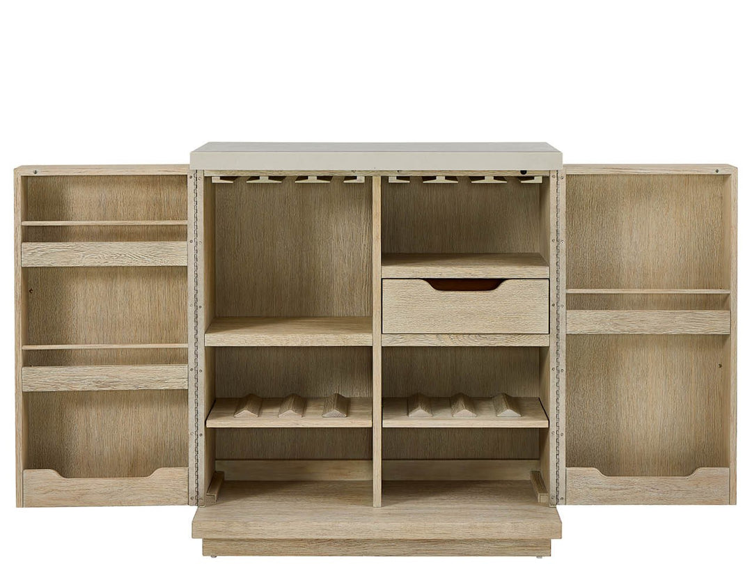 American Home Furniture Universal Furniture Dockside Bar Cabinet Natural Oak