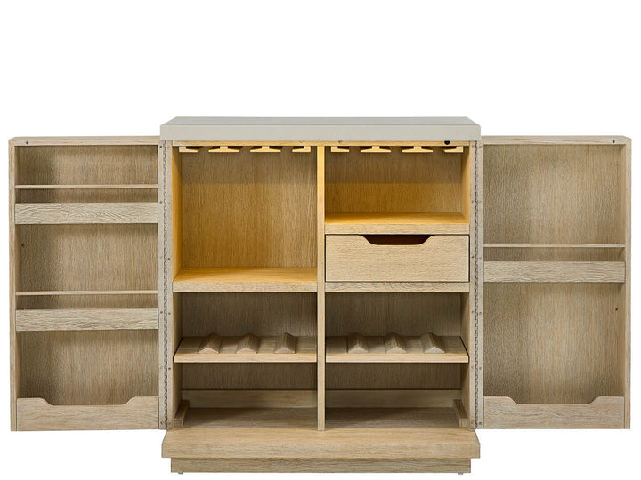 American Home Furniture Universal Furniture Dockside Bar Cabinet Natural Oak