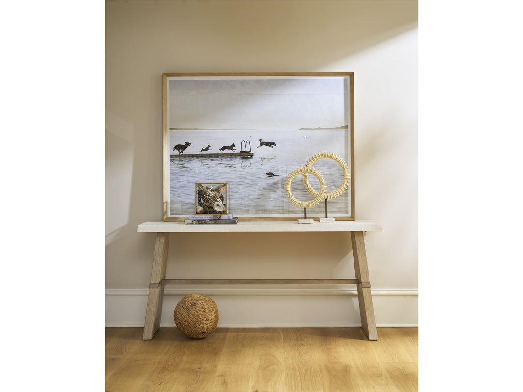 American Home Furniture Universal Furniture Dockside Console Table Natural Oak